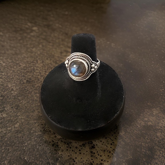 Gemstone Ring Labradorite 925 Silver “Omara” (Size 6) - Picture 6 of 10